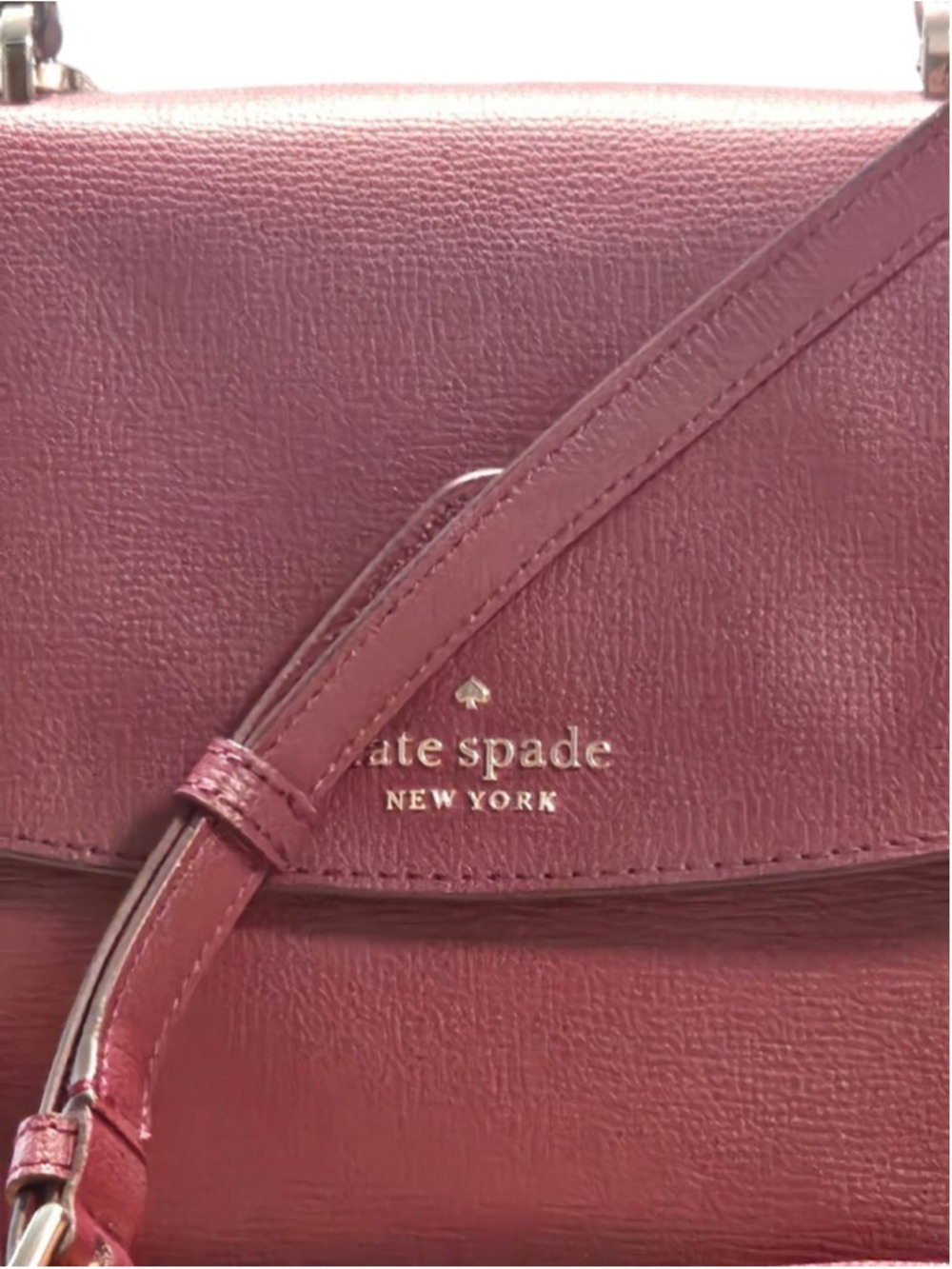 Kate Spade Burgundy Leather Satchel One Size - Picture 6 of 16